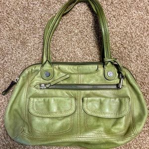 Fossil leather green hobo shoulder bag